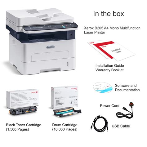 Xerox B205 A4 Mono Multifunction Laser Printer - B205V_NI