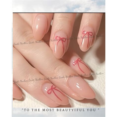 NAILBOX BAEBI thạch nude vẽ nơ red Shopee Việt Nam