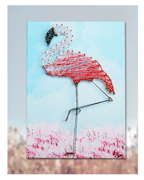 Flamingo String ArtDIY String Art KitArts And Crafts Etsy