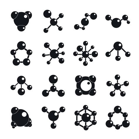 Molecule Icons Set Simple Style 8674045 Vector Art At Vecteezy