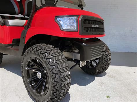 Alpha Red Lifted Club Car Precedent Golf Cart Golf Carts Lifted