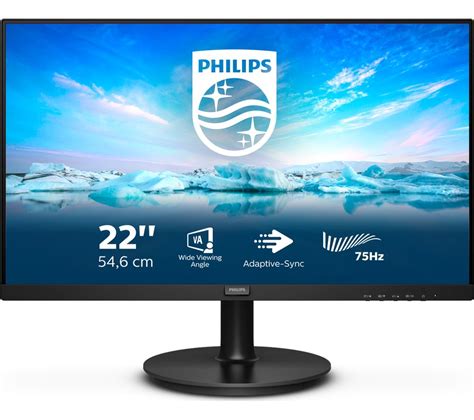 PHILIPS 222V8LA Full HD 22" LCD Monitor - Black Fast Delivery | Currysie