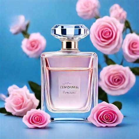 Premium Photo A Bottle Of Perfume With A Pink Background