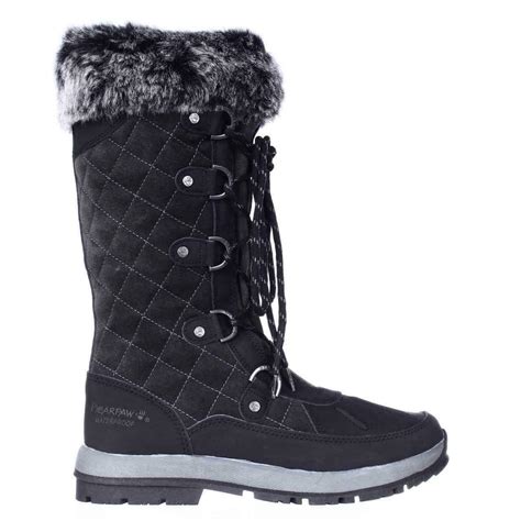 Bearpaw Gwyneth Never Wet Quilted Winter Boots Blackgrey 5 Us 36