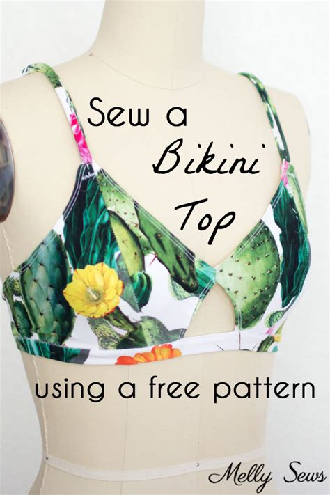 Sew A Bikini Top DIY Bikini Tutorial Melly Sews In 2020 Diy