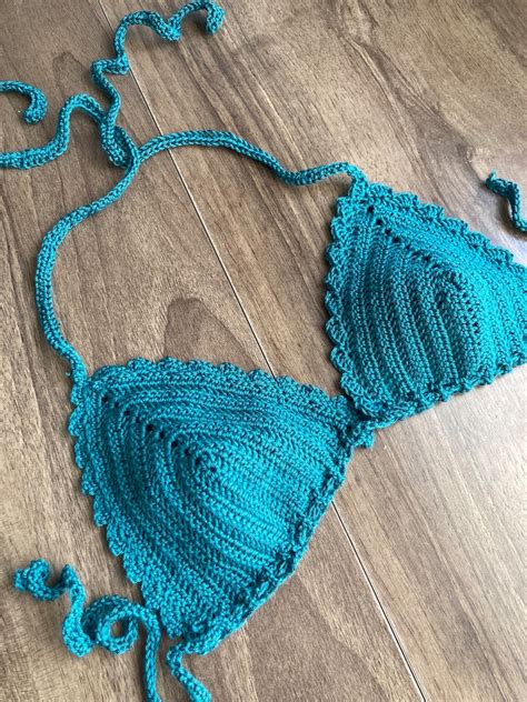 Fully Handmade Green Crochet Bikini Low Cut Underwear For Her For Birthday Gift For Her Macrome