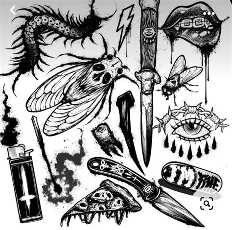 Tattoo Sheet Kritzelei Tattoo Doodle Tattoo Dark Art Tattoo Tattoo