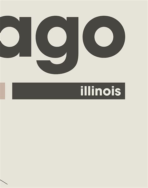 Chicago Colorful Map City Of Chicago Map Chicago Minimalist Etsy