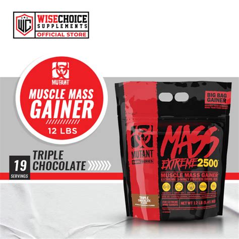 Mutant Mass Extreme 2500 12 Lbs Triple Chocolate Flavor Lazada Ph