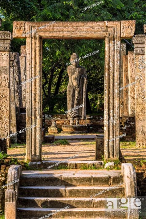 Buddha Image At The Ruins Of The Atadage Dalada Maligaya Built By King
