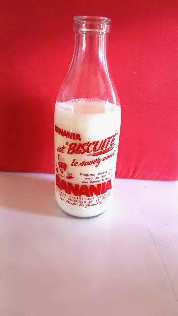 Ancienne Bouteille De Lait S Rigraphier Banania Centrale Laiti Re De