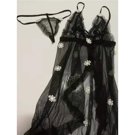 With T Back Women S Lace Sex Nighties Split Dress Sexy Underwear Shopee Philippines