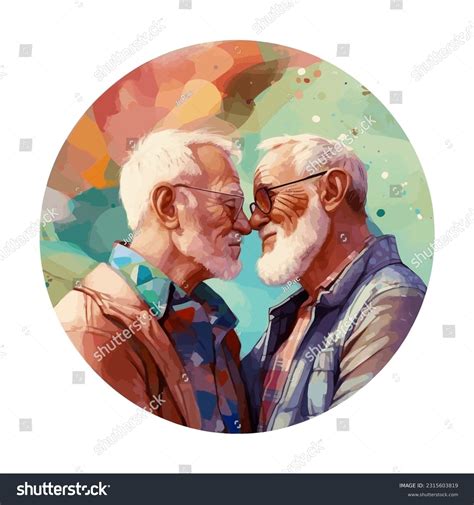 Gay Couple Watercolor Characters Over Royalty Free Licensable Stock Illustrations Drawings