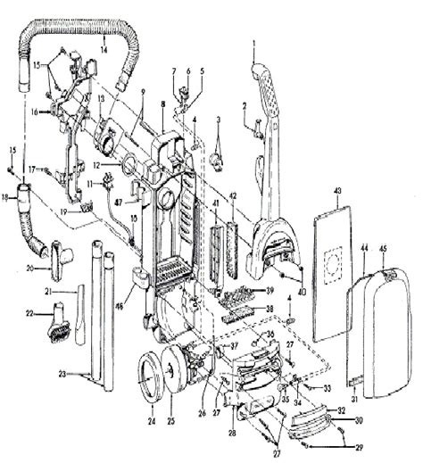 Hoover Tempo Upright Vacuum Cleaner Parts Diagram