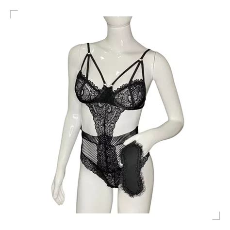 Lingerie Body Sexy Aro Em Renda Tapa Olho Plus Size Parcelamento Sem Juros