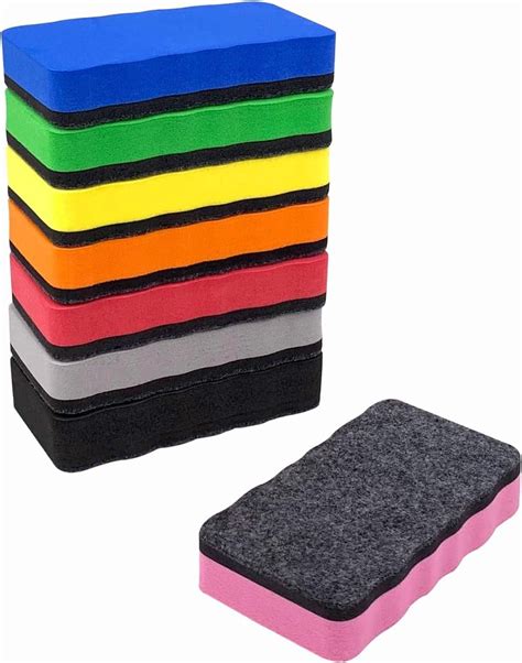 Magnetic Dry Erase Erasers, 8 Pack Whiteboard Erasers, Dry Erase Board
