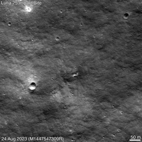 Impact Crater From Russias Luna 25 Crash Spied By Nasas Lunar Orbiter