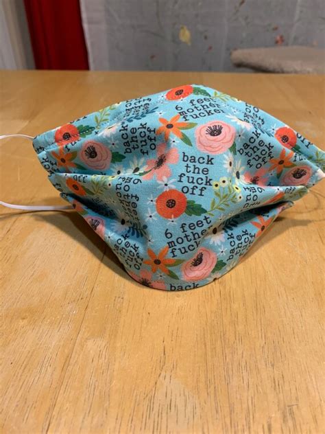 Back The Fuck Up Face Mask Reversible With Nose Piece And Etsy