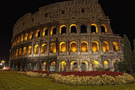Обои Colosseum at night. Города Рим, Ватикан (Италия), обои для ...