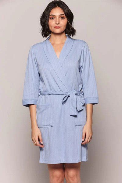 Claudel Lingerie Short Cotton Knit Bathrobe LI127280