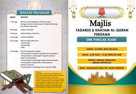 Buku Program Majlis Khatam Al Quran 2023