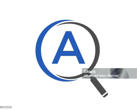 Memperbesar Kaca Pada Huruf Konsep Logo Pencarian Awal Desain Logo Kaca