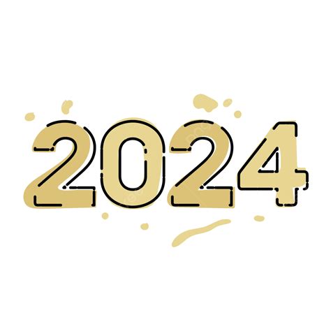 Número Preto 2024 Vetor Png 2024 Preto Texto Imagem Png E Vetor Para