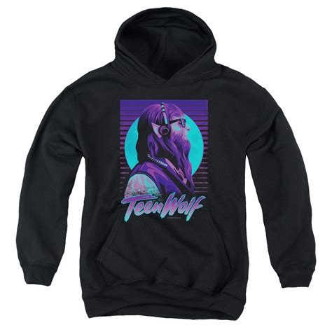 Teen Wolf Kids Hoodie Headphone Wolf Black Youth Hoody Teen Wolf