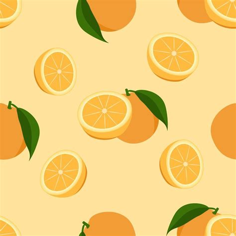 Orange Repeat Pattern Fruity Repeat Pattern Vector Illustration