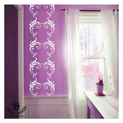 Kayra Decor Swirl Floral Stencils For Wall Painting Pack Of