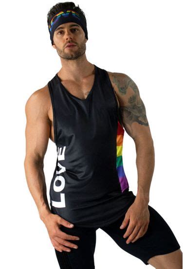 Pride Muscle Tank Top Men Gay Rainbow Tank Top