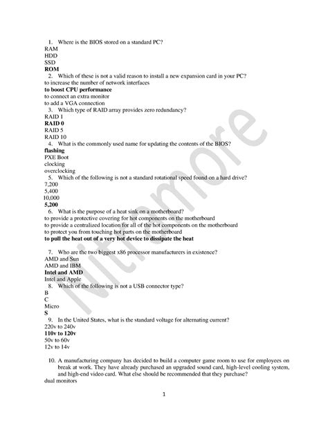 Q And A Study Where Is The Bios Stored On A Standard Pc Ram Hdd