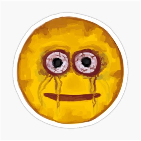 Cursed Emoji Normal Sticker By Eldranore Redbubble