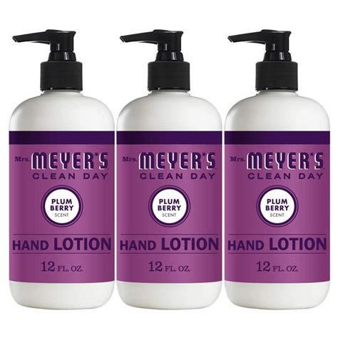 Mrs Meyers Clean Day Hand Soap Plum Berry Scent 12 Ounce Bottle Pack