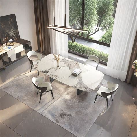 ASS Comfort Zone Luxury Glossy Rock Plate Dining Table Wayfair