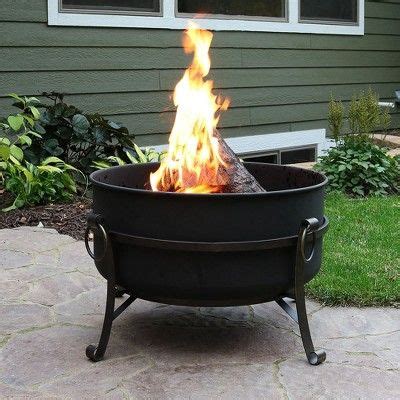 Sunnydaze Outdoor Camping Or Backyard Round Cauldron Fire Pit With