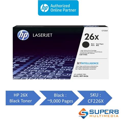 HP 26X Black Original LaserJet Toner Cartridge CF226X Lazada