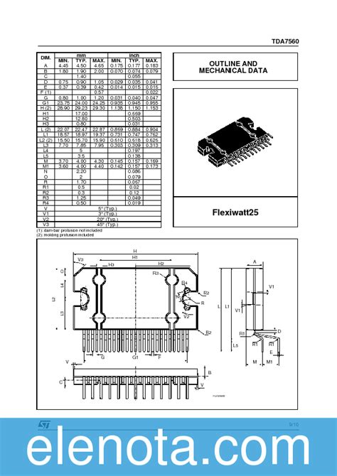 Tda Datasheet Pdf Kb Stmicroelectronics Pobierz Z Elenota Pl