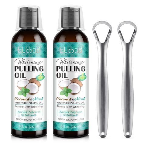 Coconut Pulling Oil Ayurvedic Mint Oil Pulling Mouthwash With Tongue