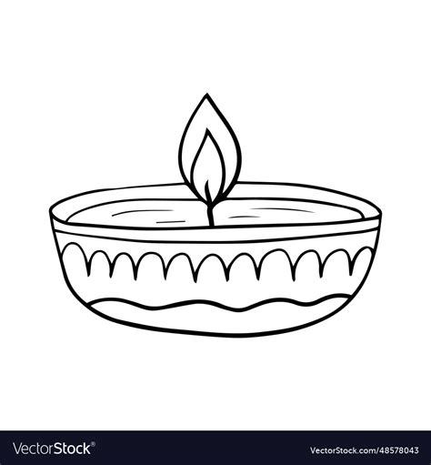 Diwali deepak Royalty Free Vector Image - VectorStock