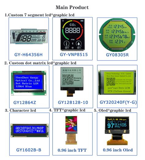 Custom Lcd 7 Segment Lcd 14 Segment Display Tn Lcd Module Graphic Mono