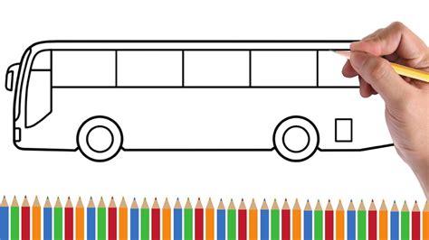 How To Draw A Bus Step By Step Easy Drawing Step By Step YouTube