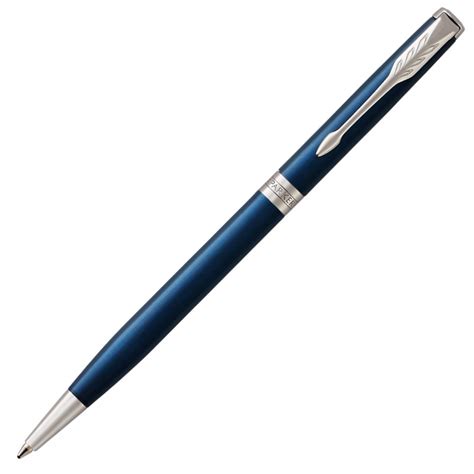 Parker Sonnet Slim Ballpoint Pen Blue Lacquer Chrome Trim