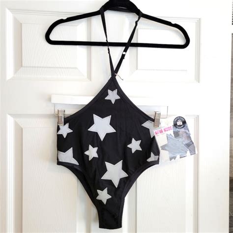 Neva Nude Swim Bikini Bottom Onsie With Stars And Pasties Nwt By Neva Nude Size Large Poshmark