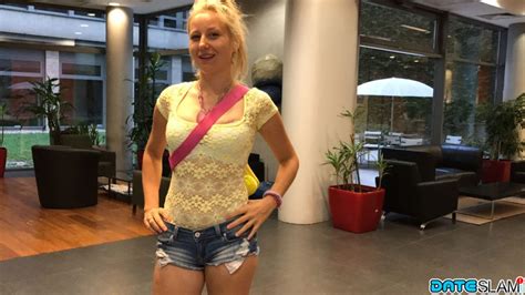 Blonde Girl From Hungary Strips Naked On A Leather Chesterfield CoedCherry