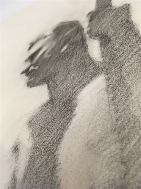 Original Pencil Drawing Male Nude Man Figure Study From Life Etsy