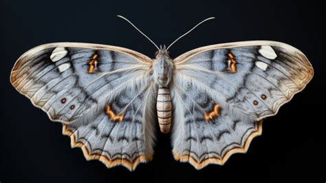 close    butterfly  black wings  brown spots ai stock