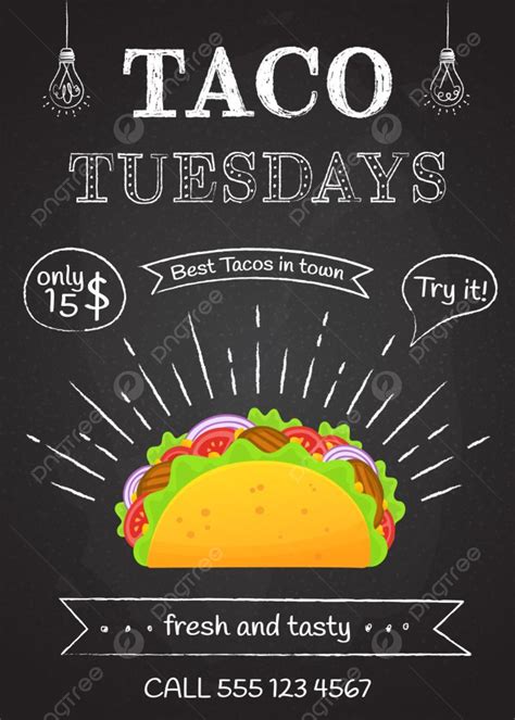 Traditional Mexican Fastfood Taco Tuesday Poster Template Download On