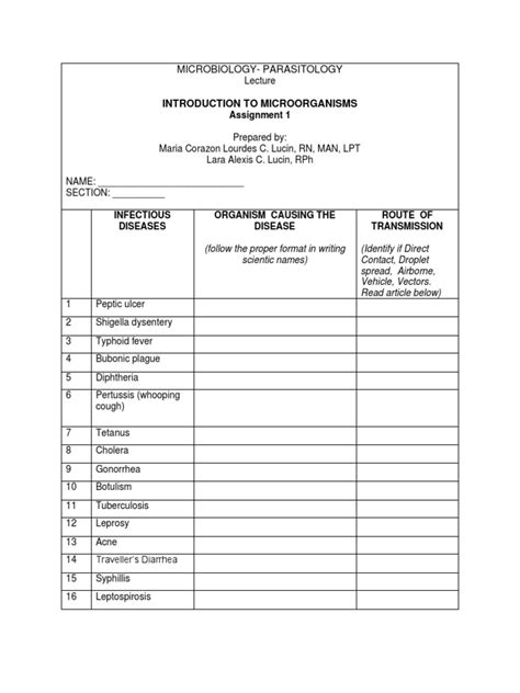 Assignment 1 Introduction To Microorganisms | PDF | Medical Humanities ...