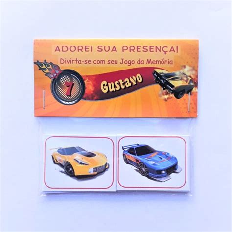 Jogo Da Memoria Personalizado P Lembrancinha Hot Wheels Elo